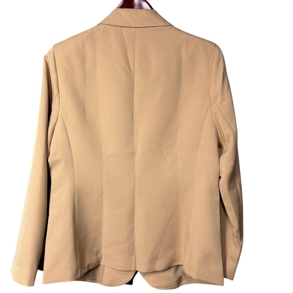 Mina Self Blazer Lined Single Button Camel SZ M N… - image 4